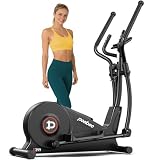 pooboo Elliptical Exercise Machine,Elliptical Machine for Home with Hyper-Quiet Magnetic Driving System&LCD Monitor, Elliptical Trainers with 15.5-17IN Stride,16 Resistance Levels