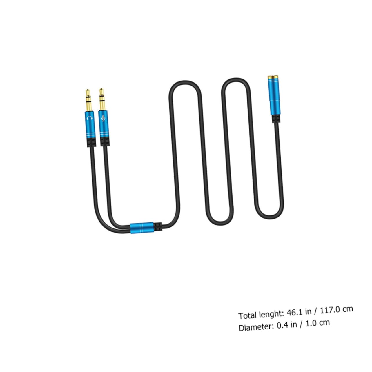 Hemobllo 8pezzi Cavo Audio y Splitter Per Microfono e Cuffie Adattatore Doppio Jack Per Computer e Accessorio Pratico Per Giochi Film e Voce