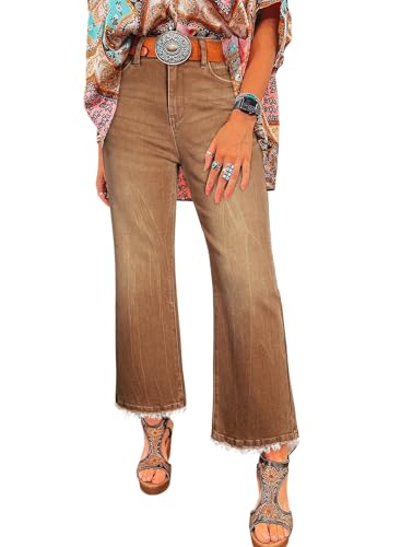 Astylish Flared Jeans for Women Trendy High Waisted Wide Leg