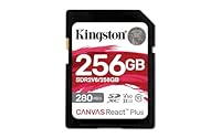 Kingston Canvas React Plus V60 SD 256GB SDXC UHS-II 280R/150W U3 V60 for Full HD/4K