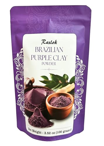 Raslok Brazilian Purple Clay | Facial Cleansing Mask | For