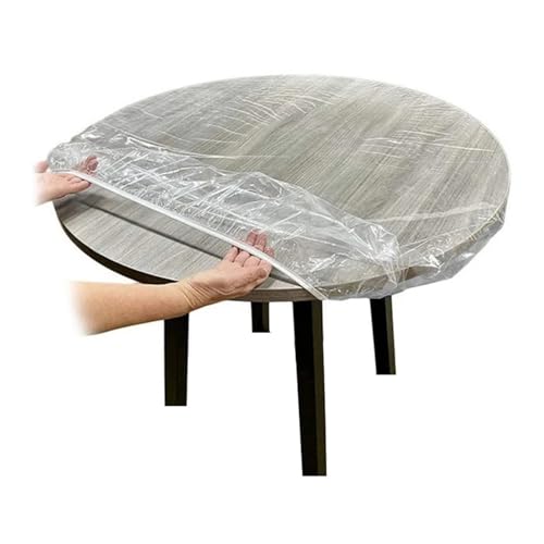 Nappe de protection de cuisine pour table ronde transparente Konsilsa