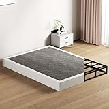SHOANED Cal King Metal Box Springs - 7 Inch Low Profile Heavy Duty Black Basics Bed Base Non Slip Box Spring Mattress Foundation, Easy Assembly, No Noise