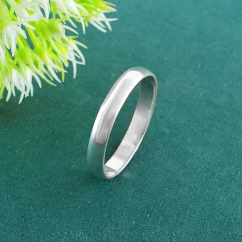 Image of Silverrazzi 925 Sterling Silver Plain Customized Band Ring for Mens and Women | 925 Stamped Stacking Thumb Finger Ring Boys & Girls | Gift for him her | Chandi Ring | Thumb Ring |Unisex Jewellery