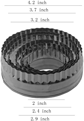 Keewah Fluted Scalloped Round Cookie Cutter, 6 Piece, Stainless Steel image 4