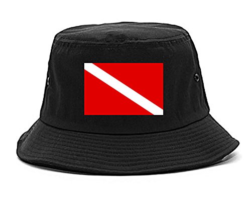 Kings Of NY Scuba Dive Flag Chest Bucket Hat Black