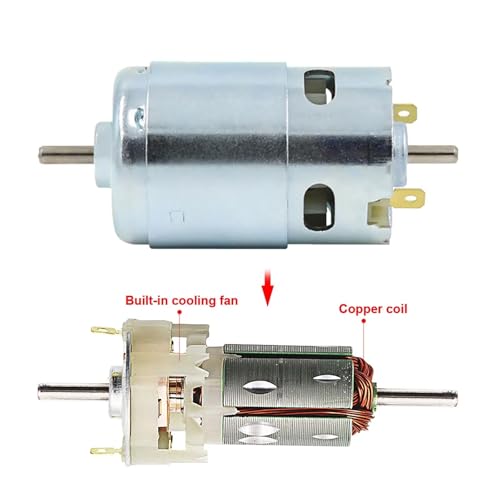Motor CC 895 12V 24V con doble eje para proyectos de alta potencia 5