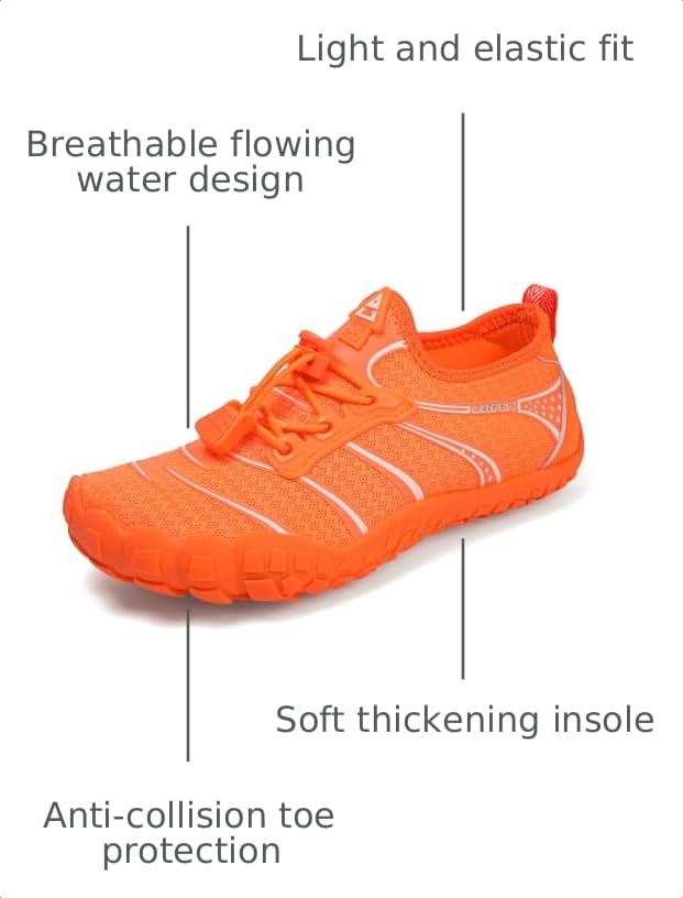 Image of UBFEN Kids Water Shoes for Boys Girls Quick-Dry Swim Aqua Socks | Lightweight, Barefoot-style, Perfect for Water parks, Beach, Pool, Kayak, Creek Hiking, Camping, Toddler, Little Kid, Big Kid