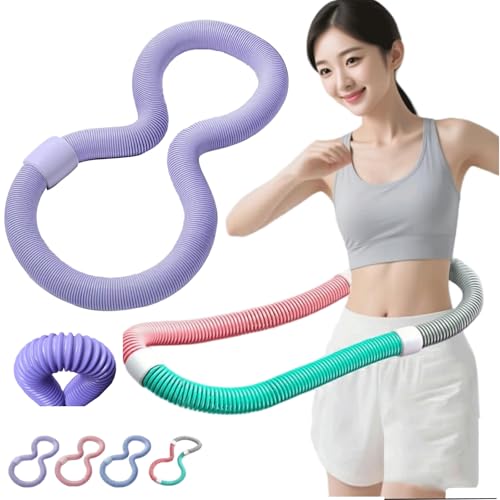 【2025新登場 強化されたクリップ防止肉】フラフープ  ウェイト付き ベリー フィットネス PVCソフトスプリングフープ 折りたたみ式 ポータブル 静音設計 フラサークル  筋トレ  (ウエスト・背中・脚・胸 エクササイズ) 室内/公園用 男女兼用