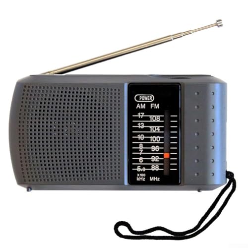 Radio esterna portatile, radio FM digitale, full band AMFM stereo con antenna telescopica, materiale ABS, interfaccia 3,5 mm per campeggio, escursionismo