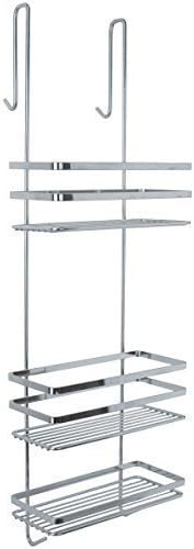 luxxur Latest Version slim-top Chrome Hanging Shower Cubicle Tidy 79cm (C)