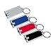 Produktbild 4x Schlüsselanhänger mit LED Taschenlampe / Farbe: je 1x schwarz,blau,rot,grau