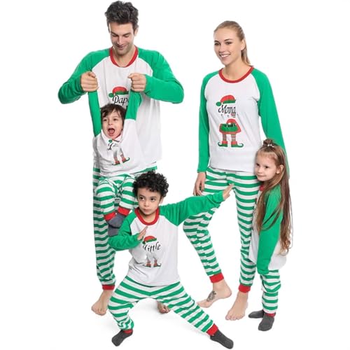 Family Christmas Pajamas Matching Sets Long Sleeve Tops Two Piece Pj Pant Plaid Holiday Merry Xmas Couples Sleepwear