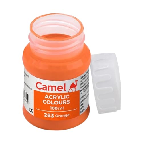 Image of Acrylic Colour (Fabric Colour) 100ML - Versatile, Permanent, and Skin-Friendly Paint for Multiple Surfaces | (Orange 283)