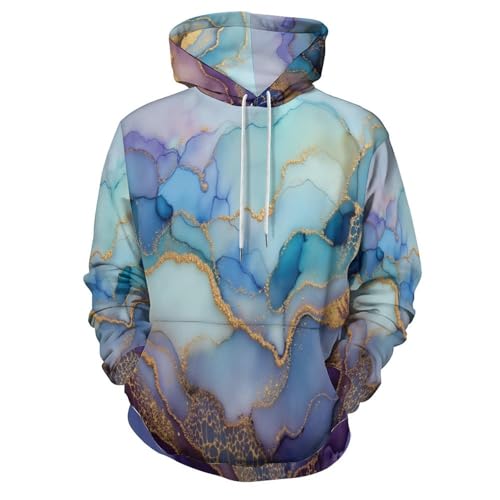 Haut tendance Harajuku unisexe sweat à capuche à manches longues imprimé graphique coloré moderne