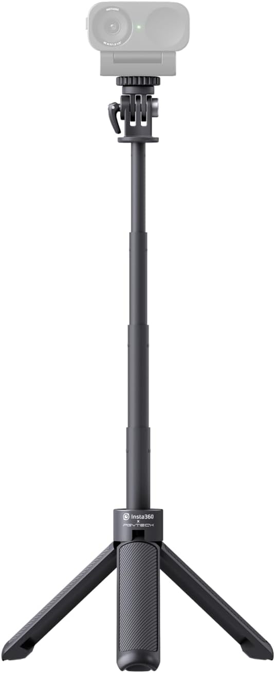 Insta360 Mini 2-in-1 Tripod, Lightweight Selfie Stick and Tripod, Compatible with Insta360 Ace/GO/Link/X Series, Black