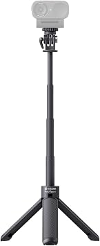 Insta360 Mini 2-in-1 Tripod, Lightweight Selfie Stick and Tripod, Compatible with Insta360 Ace/GO/Link/X Series, Black