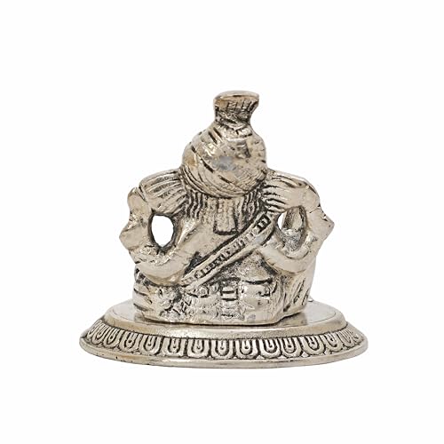 Image of INTERNATIONAL GIFT Silver Plated Lord Ganesh Idol with Beautiful Thank You Gift Box & Carry Bag with 1 Year Warranty | Used for Diwali Gift, Corporate Gift, Wedding Gift