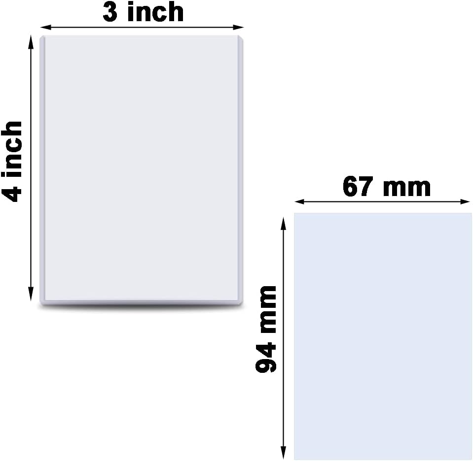 Toupeone 3" x 4" Top Loaders and Penny Sleeves Bundle, Including 100 35pt Toploader and 100 Clear Soft Card Sleeves Hard Plastic Card Protectors for Trading and Sports Cards : Toys & Games