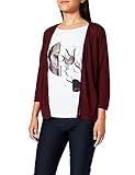 Mit gerafften 3/4 Ärmeln Cecil Damen 316456 Strickjacke, red Grape, M