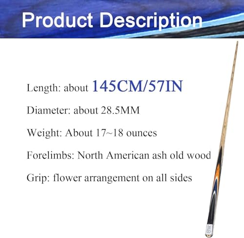Taco de billar Pool Cue 145 cm para adultos miniatura 2