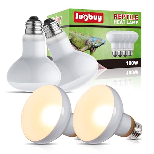 Jugbuy Reptile Heat Light Bulb, 100 Watt UVA Basking Spot Lamp Bulbs, Daylight Heating Spotlight for...