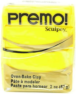 Sculpey Premo Premium arcilla polimérica Amarillo Cadmio Hue 2 oz. Pack de 5