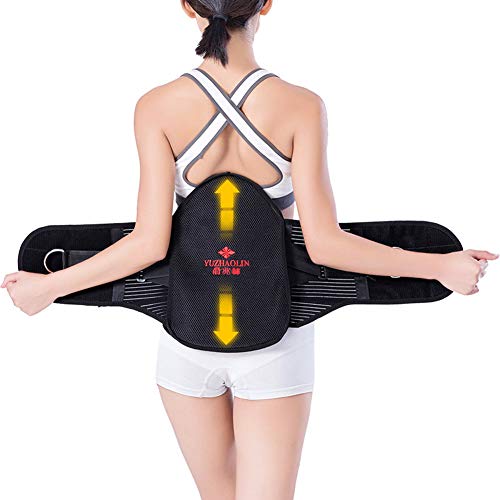 ZFF Soporte Lumbar Cinturón,Apoyo Lumbar Transpirable De Malla Paneles Doble Dolor De...