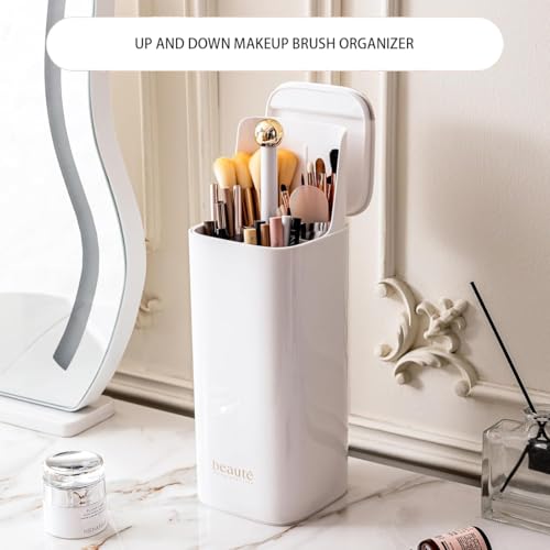 Support de pinceaux de maquillage avec couvercle étanche pour rangement coiffeuse - 7