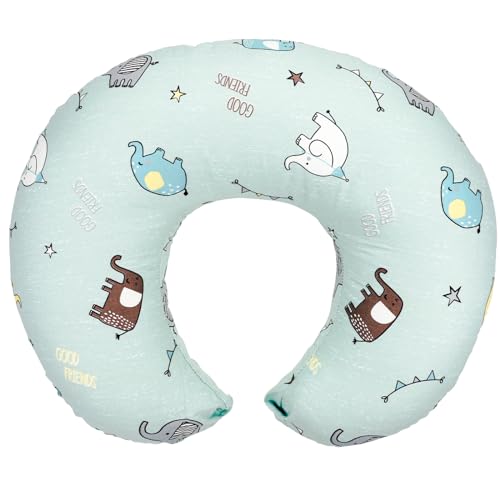 Image of Ezencon Breastfeeding Pillow, Nursing Pillow and Positioner for Breastfeeding and Bottlefeeding, Breast Feeding Pillow for Propping, Tummy Time, Sitting Support(Elephant-3)