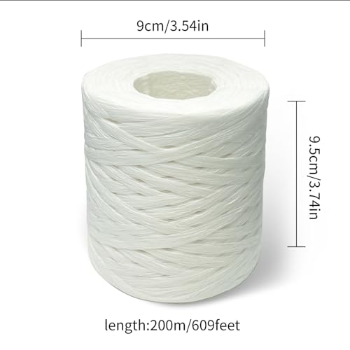 Image of 218 Yards Raffia Paper Craft Ribbon Packing Paper Twine, 1 /4 Inch by 218 Yards