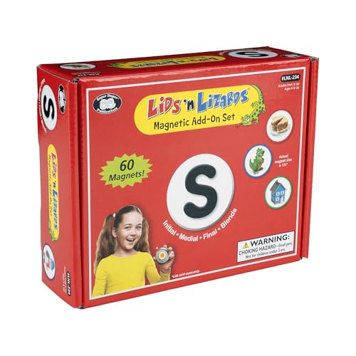 Super Duper Publications | Lids 'n Lizards Magnetic Add-On Set S | Articulation Target Word Magnets