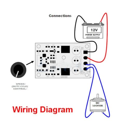 Regulador de velocidad motor DC 80W PWM con potenciómetro para control variable estable 5