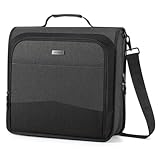 MoKo Zipper Binder with Multi-Pocket, 3 Inch 3 Ring Zipper Binder, 600 Sheet Capacity 6 Tab Expanding File Folder Multi-Pocket Zip Up Binders with Shoulder Strap & Handle for Middle School, Black