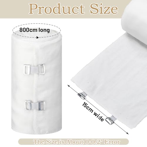Cutecrop 1 Roll Postpartum Bengkung Belly Wrap Cotton Postpartum Binding Band for Women Bengkung Waist Compression Bandage Binder Cotton Elastic Belly Band for Women Pregnancy Waist 26.25 ft Long