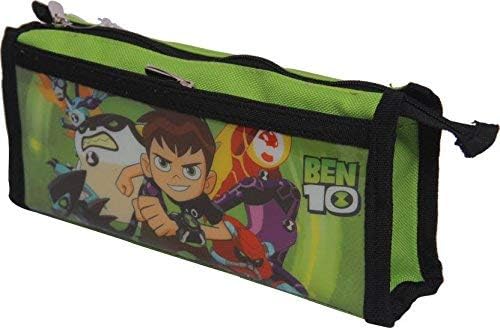 HMI CN Ben 10 Double Pocket Pencil Bag (Multicolor)