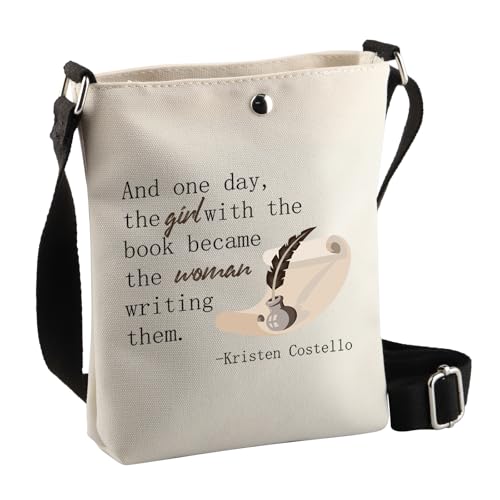 PLITI Writer Gifts For Women Creative Writing Gifts Future Author Novelist Gift Literary Gift Funny Writer Crossbody Bag (Writing book CbagU)