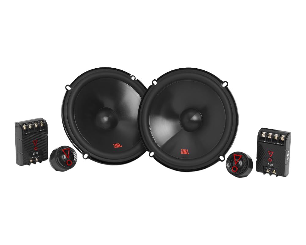 JBL Stage3 607CF 6.5" 2-Way Car Speaker - Harman Kardon 250 Watt Components Speaker Set with Built-In Speakers without Grille and Flush-Mounted Tweeters