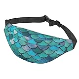 Riñonera con arco en Mallorca, España, para mujeres y hombres, impermeable, con cinturón ajustable, bolsa cruzada casual, bolsa de viaje para deportes, correr, ciclismo, Mermaid, Talla única