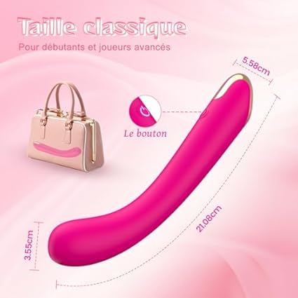 Vibradores Punto G de Silicona, Juguetes Eróticos para Pareja Sexuales con 10 Modos de Vibración, Vibradorador Mujer de Clítoris Femenino, Dildos Consoladores para Mujer con Vibración (Rosa)