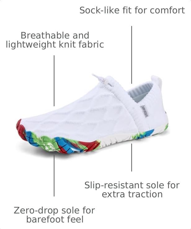 Image of WateLves Barefoot Water Shoes Women Men Minimalist Comfortable Walking Shoes Beach Outdoor Running Sneakers