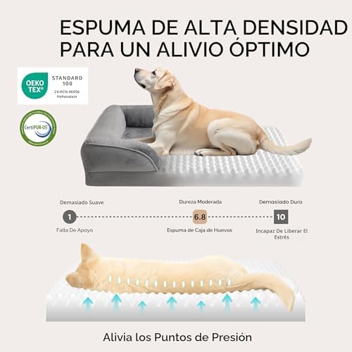 Bedsure Orthopedic Dog Beds Large Sized Dog — top-down angle highlighting key features