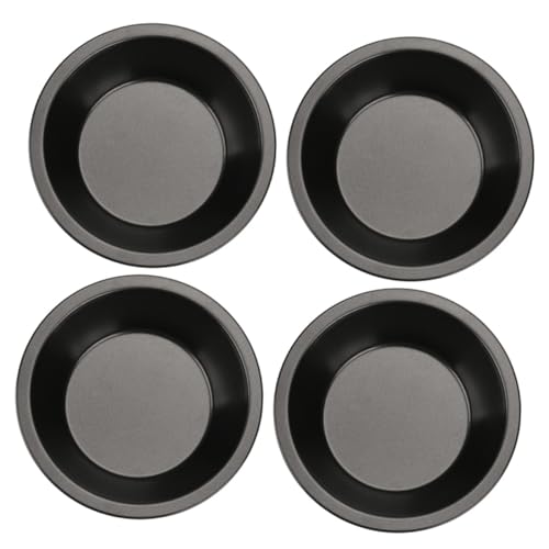 VINTORKY 4Pcs Non Stick Baking Pans Versatile Pizza Plates for Baking Cooking Serving Carbon Steel Kitchen Bakeware for Savory Dishes Desserts