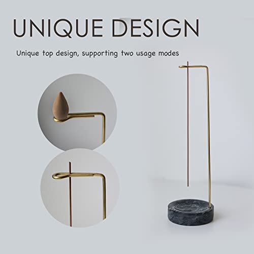 Marble Incense Holder,Incense Holder For Sticks, Modern Incense Burner Holder With Ash Catcher Gold Incense Stick Holder For Yoga Spa And Relaxation Home Living Room Office Decor (Black) #TOP2