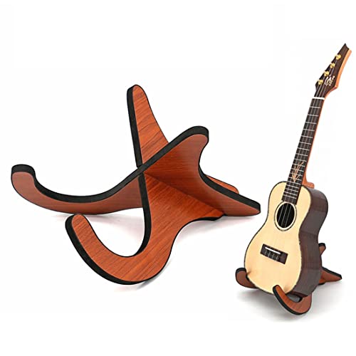 Soporte Ukelele, Soporte Guitarra Portátil, Soporte Madera Ukelele, Soporte Madera Ukelele Portátil, para Colocar Guitarras, Ukeleles y Algunos Otros Instrumentos de Cuerda, Marrón Cover