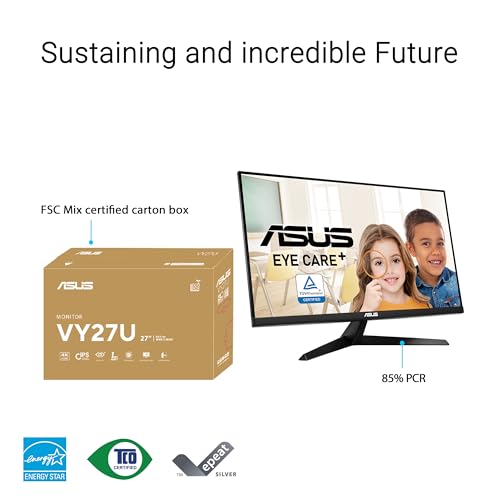 ASUS VY27UQ 27 Inch 4K UHD IPS Computer Monitor, HDMI, DisplayPort, Speaker - image 6