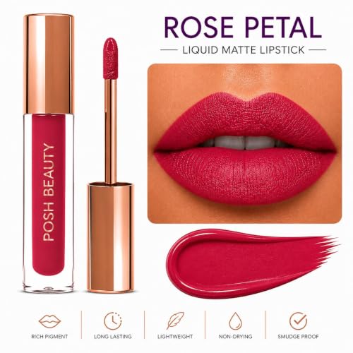 Image of Liquid Lipstick - Rose Petal | WATER PROOF ,LONG LASTING,SMUDGE PRPPF,LIGHTWEIGHT TEXTURE,