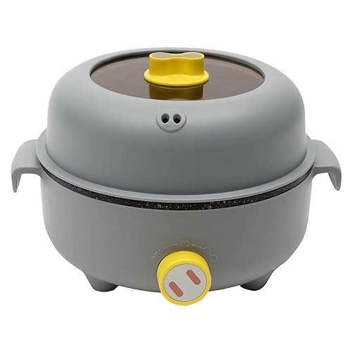 Elektrischer Hot Pot & Dampfgarer, 1,5 L Mini Antihaft-Bratpfanne...