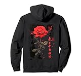 Rose Back Printed Graphic Strong Pullover Hoodie