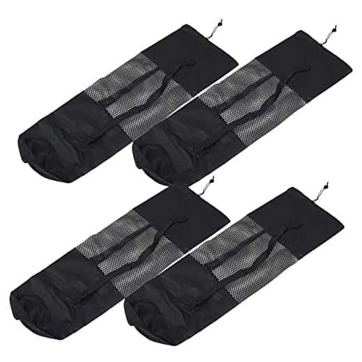 BESPORTBLE 4 Pcs Saco De Tapete De Ioga Saco De Ioga Decorativo Tapete De Yoga Com Alça Tapete De Yoga Com Bolsa Alça De Ioga Para Tapete De Transporte Cordão Malha De Náilon Esteira